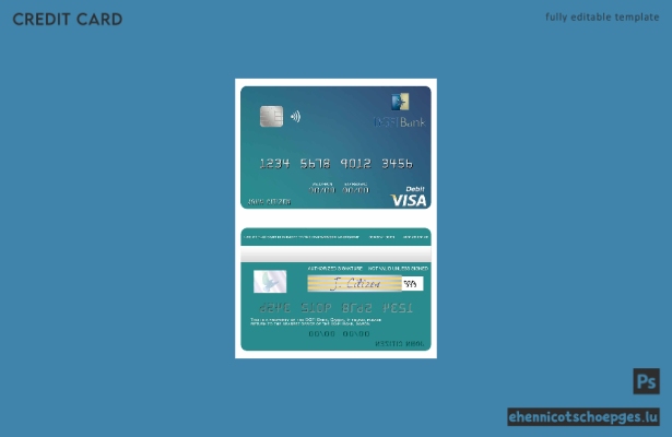 Beispielvorschau der Visa-Debitkarte der Gabon BGFI Bank